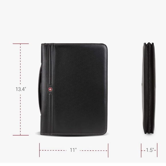 NEW Wenger Concept Zippered Padfolio Envelope Card Holder, Black - Picture 10 of 12